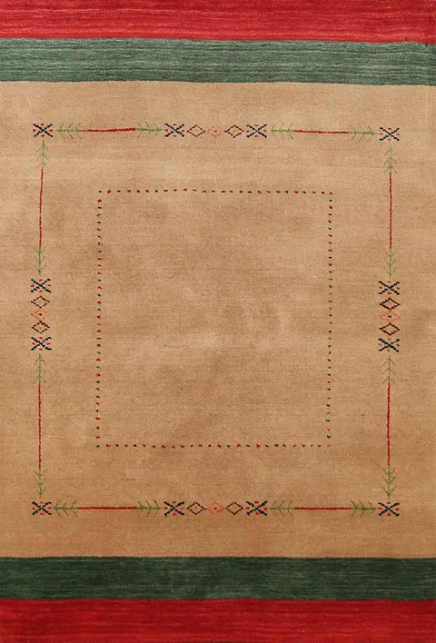 Handmade Wool Gabbeh Oriental Rug 4x6