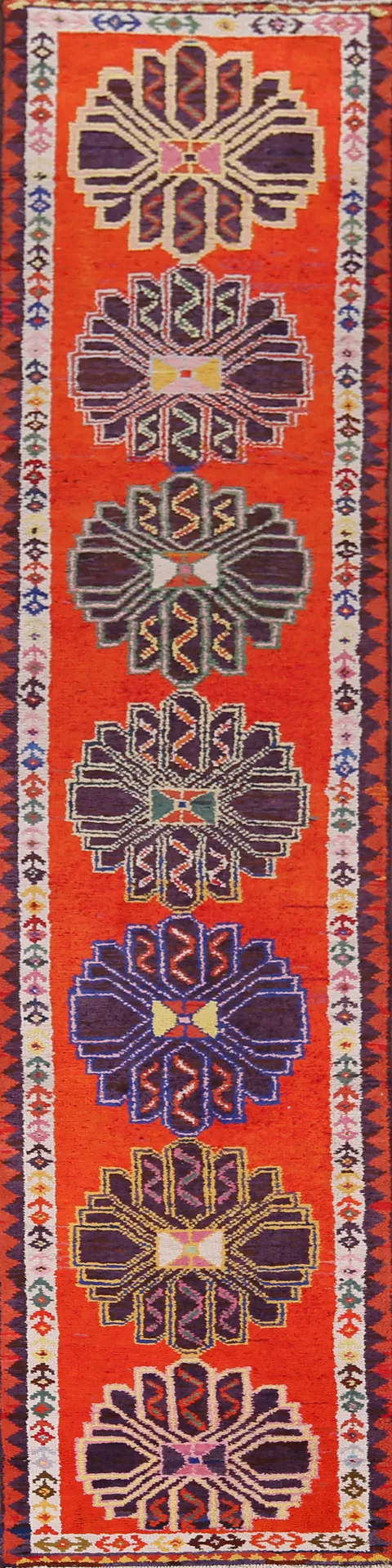 Handmade Silk Anatolian Oriental Runner Rug 3x14