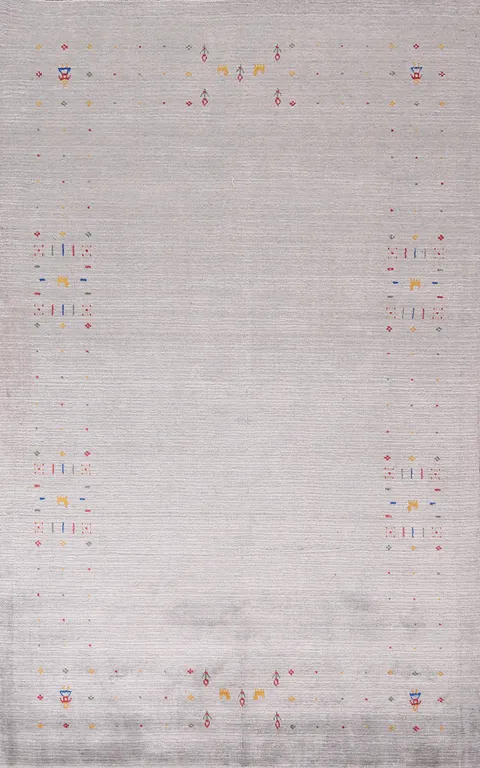 Tribal Wool Gabbeh Oriental Area Rug 5x8
