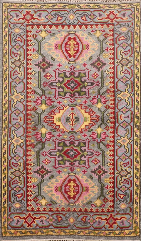 handmade Wool Kazak Oriental Rug 3x5