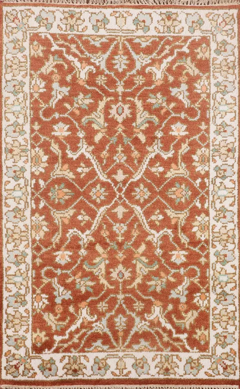 Handmade Wool Kashan Oriental Rug 3x5