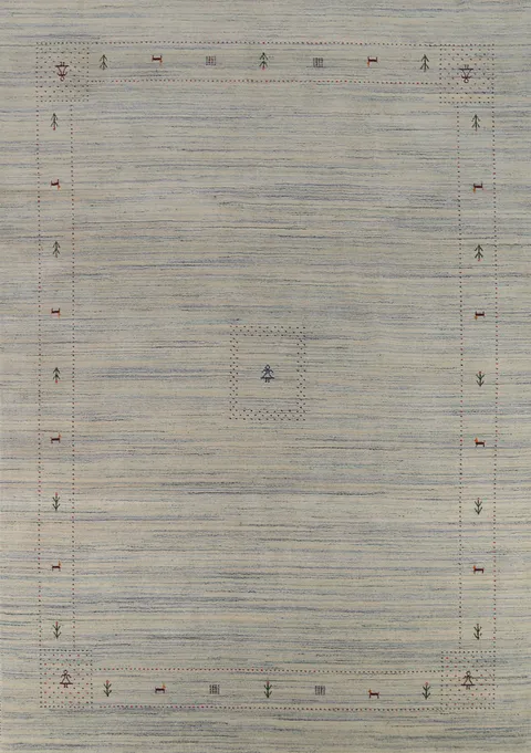 Striped Wool Tribal Gabbeh Oriental Area Rug 9x12