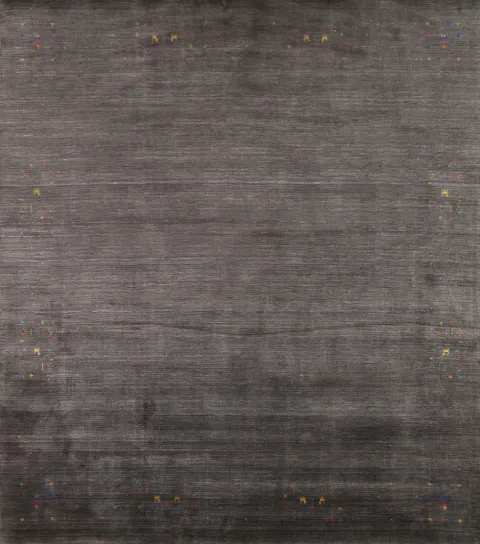 Handmade Wool Striped Gabbeh Indian Square Rug 10x10