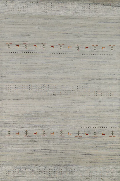 Handmade Wool Striped Gabbeh Oriental Area Rug 7x10