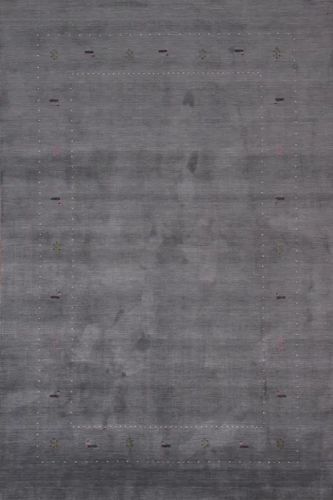 Handmade Gray Wool Gabbeh Indian Area Rug 7x10