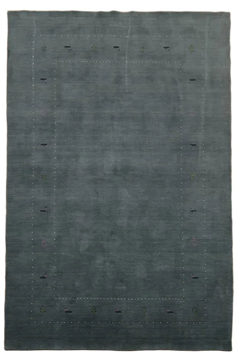 Handmade Gray Wool Gabbeh Indian Area Rug 7x10