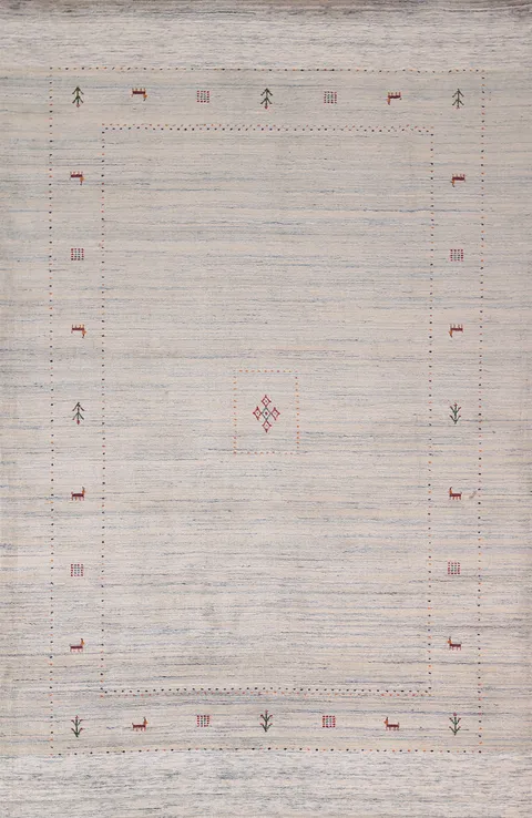 Handmade Wool Tribal Gabbeh Indian Area Rug 7x10
