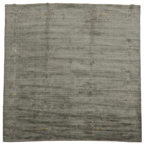 Wool Striped Gabbeh Square Indian Rug 10x10