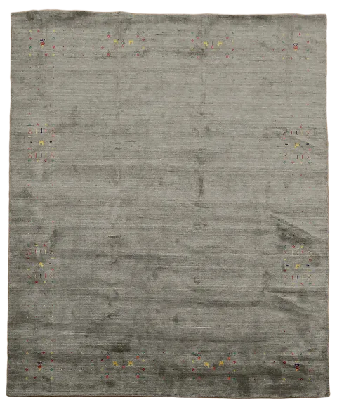 Gray & Brown Striped Gabbeh Oriental Area Rug 8x10