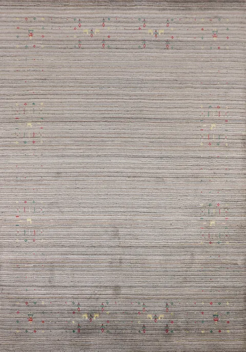 Striped Wool Tribal Gabbeh Indian Area Rug 6x8