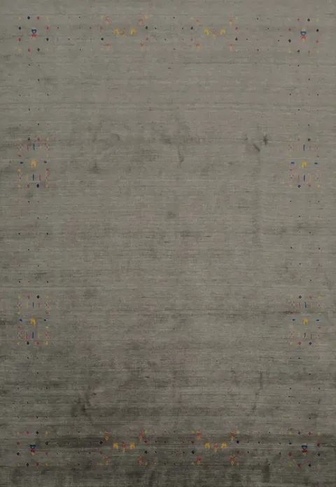 Sleek Gray Rug with Delicate Accent Patterns for Modern Homes 8x10