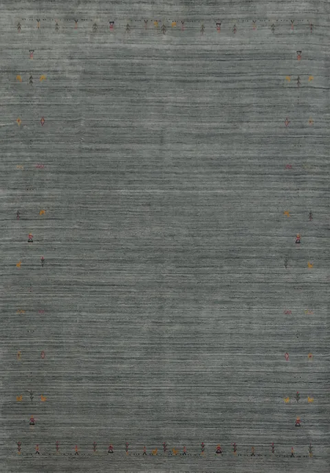 Refined Gray Gabbeh Area Rug 8x10 Perfect for Modern Interior Design