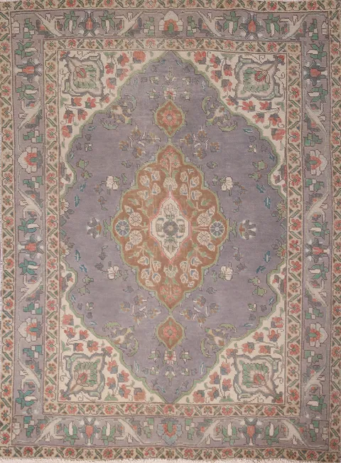Distressed Wool Handmade Tabriz Persian Rug 5x6
