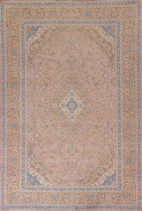 Traditional Floral Mashad Persian Area Rug 10x13