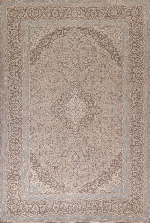 Traditional Wool Mashad Persian Area Rug 9x13