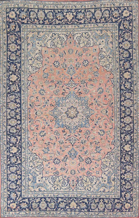 Traditional Pink Najafabad Persian Area Rug 10x13