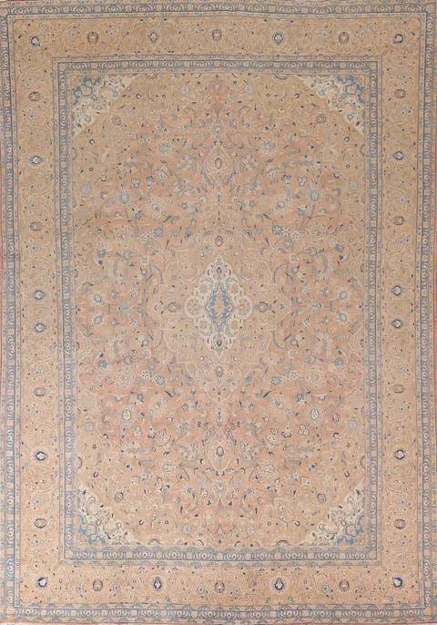 Traditional Wool Mashad Persian Area Rug 9x12