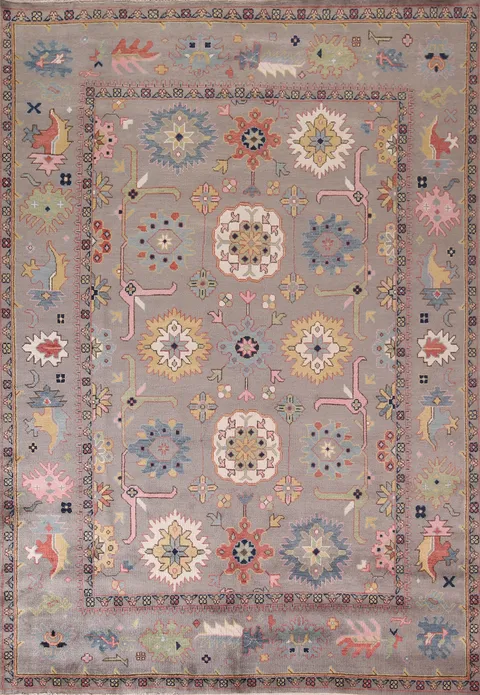 All-Over Floral Oushak Oriental Area Rug 9x12