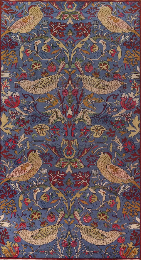 Animals Design Blue Ziegler Oriental Area Rug 8x16