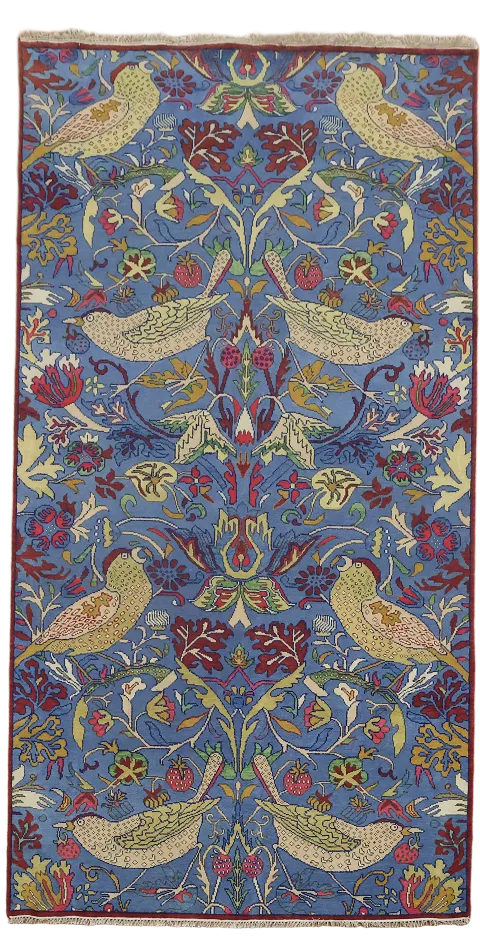 Animals Design Blue Ziegler Oriental Area Rug 8x16