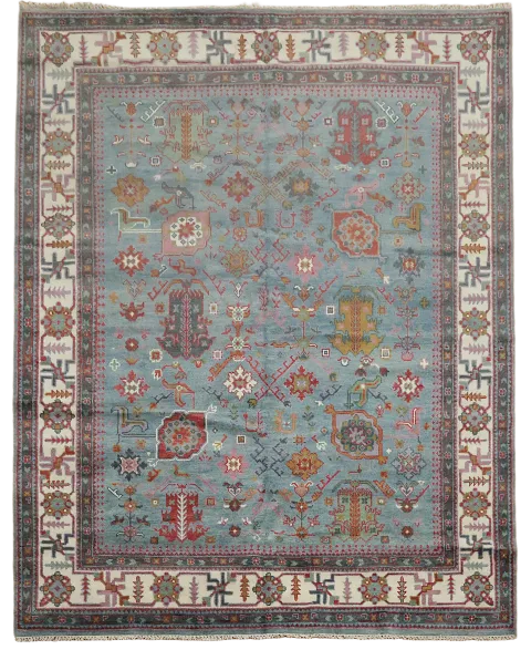Timeless Area Rug with Ornate Design in Subtle Earth Tones 8x10