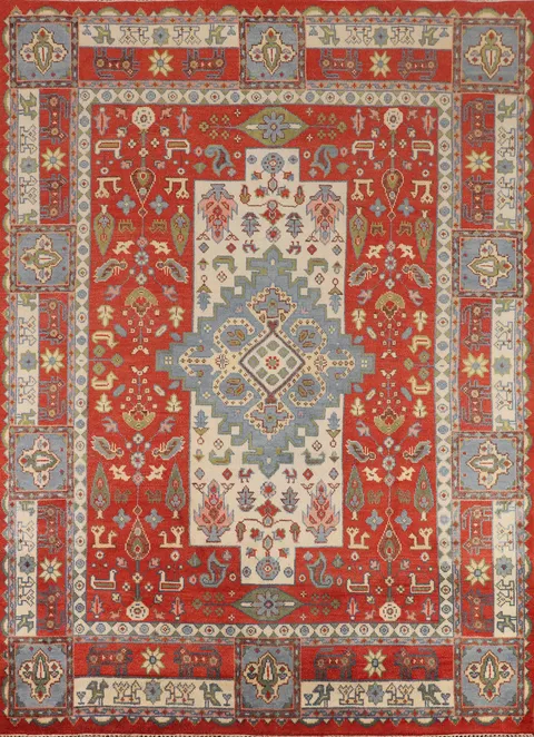 Tribal Geometric Wool Ziegler Oriental Area Rug 8x10