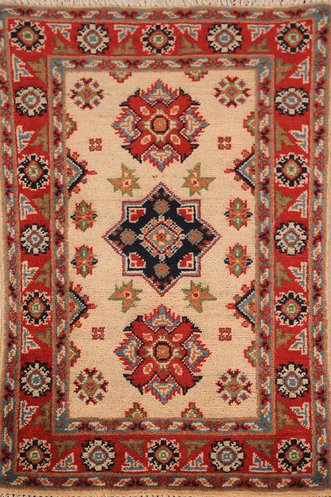 Geometric Kazak Oriental Accent Rug 2x3