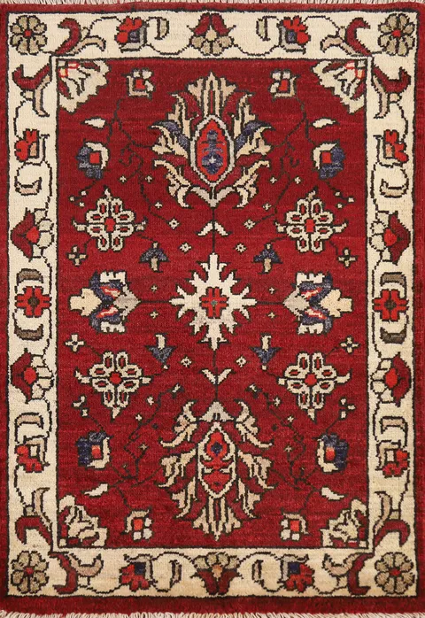 Handmade Red Kazak Oriental Accent Rug 2x3