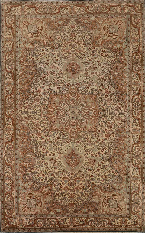 Handmade Floral Anatolian Oriental Area Rug 6x10