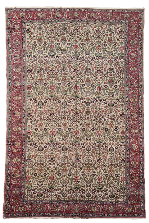 Vegetable Dye Floral Anatolian Turkish Area Rug 8x13
