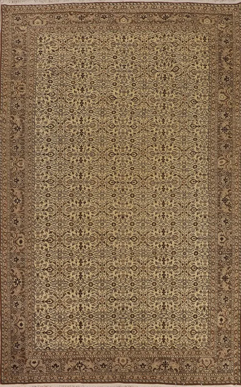 All-Over Wool Vintage Anatolian Turkish Area Rug 7x10