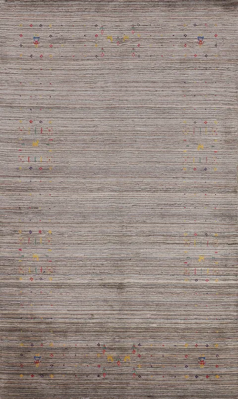 Striped Wool Tribal Gabbeh Oriental Area Rug 5x8