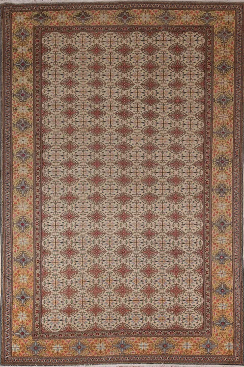 All-Over Geometric Anatolian Turkish Area Rug 7x10
