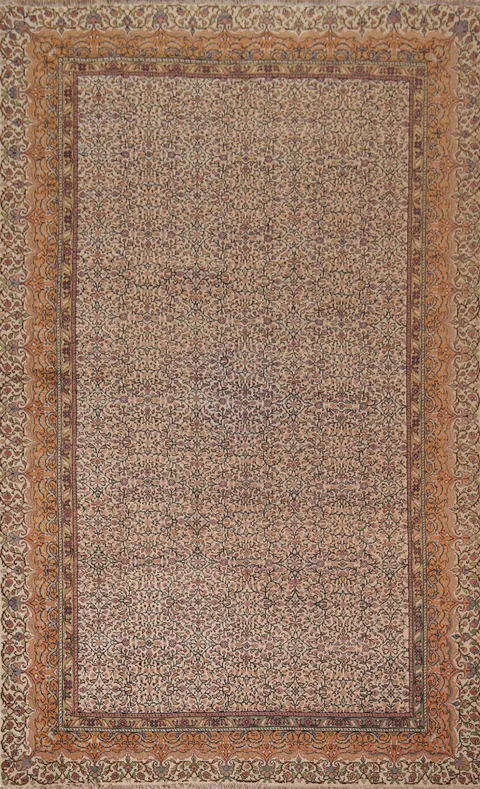 All-Over Floral Anatolian Turkish Area Rug 7x10
