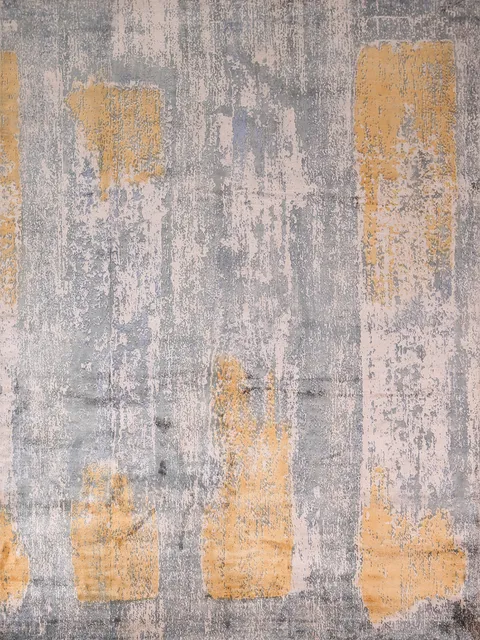 Contemporary Wool Abstract Indian Area Rug 8x10