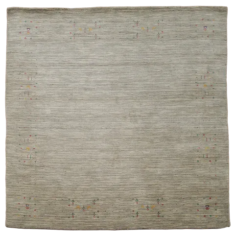 Striped Wool Tribal Gabbeh Square Area Rug 8x8