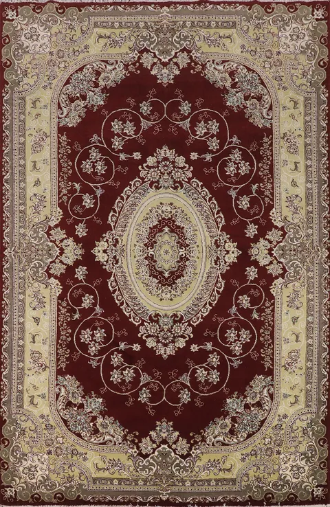 Victorian Style Kashan Turkish Area Rug 7x10