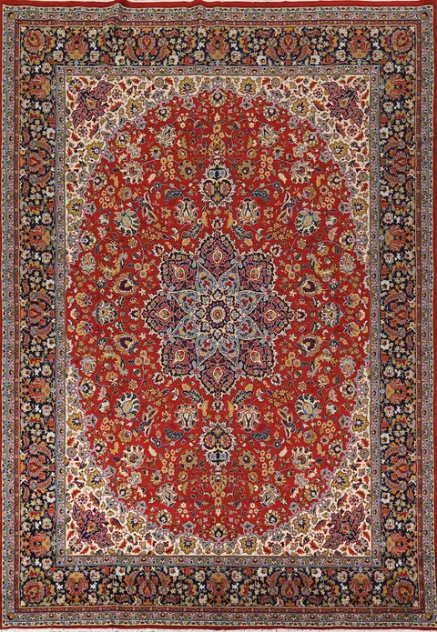Traditional Kashan Turkish Area Rug 10x13
