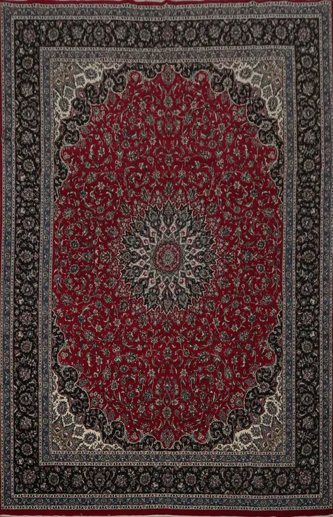 Traditional Floral Kashan Turkish Area Rug 10x13