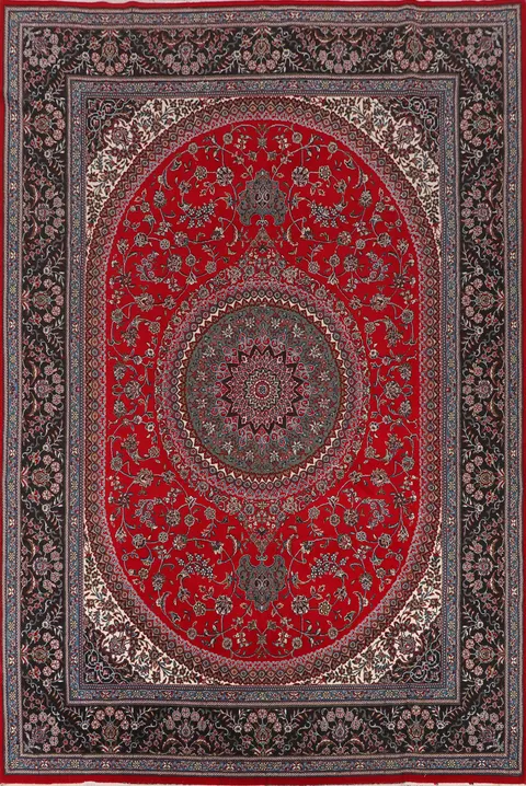 Traditional Red Kashan Turkish Area Rug 10x13