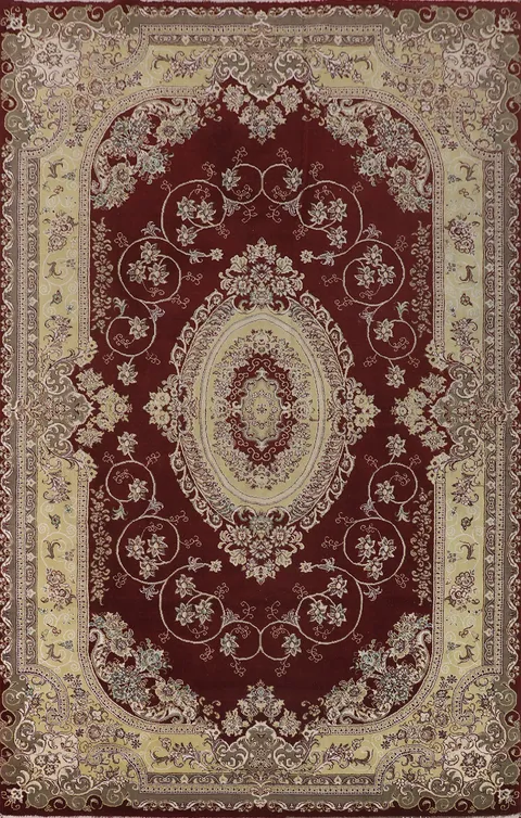 Victorian Style Kashan Turkish Area Rug 7x10