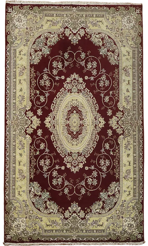 Victorian Style Kashan Turkish Area Rug 7x10