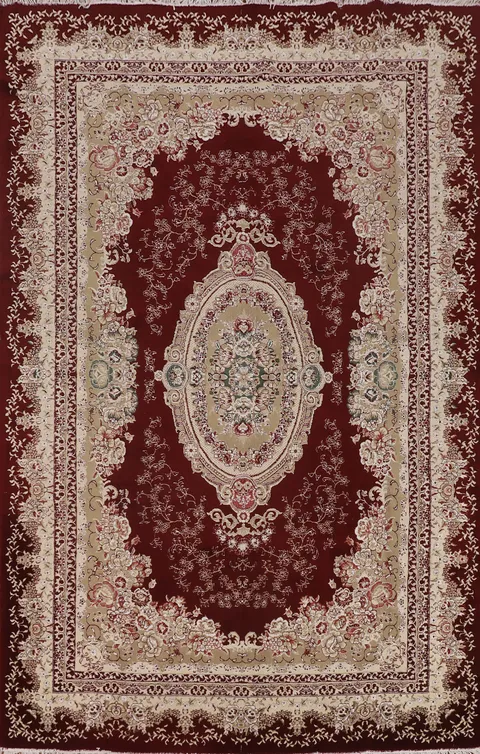 Victorian Style Kashan Turkish Area Rug 7x10