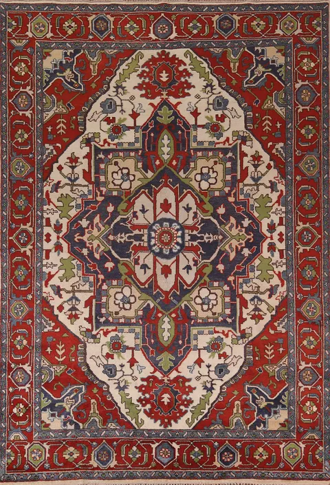 Handmade Wool Heriz Serapi Oriental Area Rug 8x12