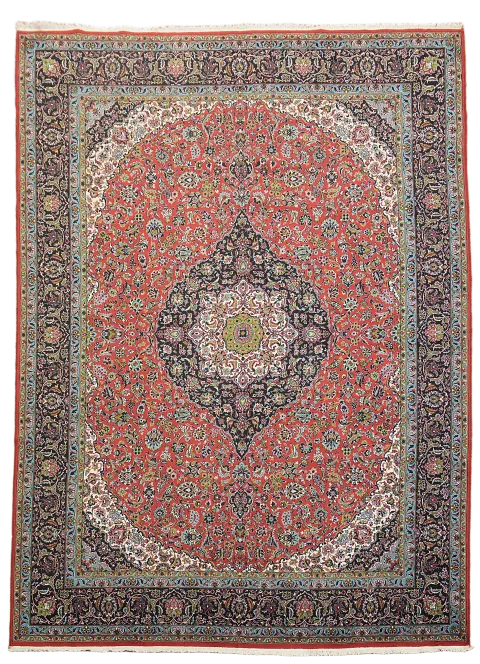 Luxurious Vintage-Inspired Rug with Traditional Medallion Design 10x13
