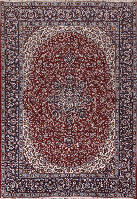 Traditional Red Kashan Turkish Area Rug 10x13