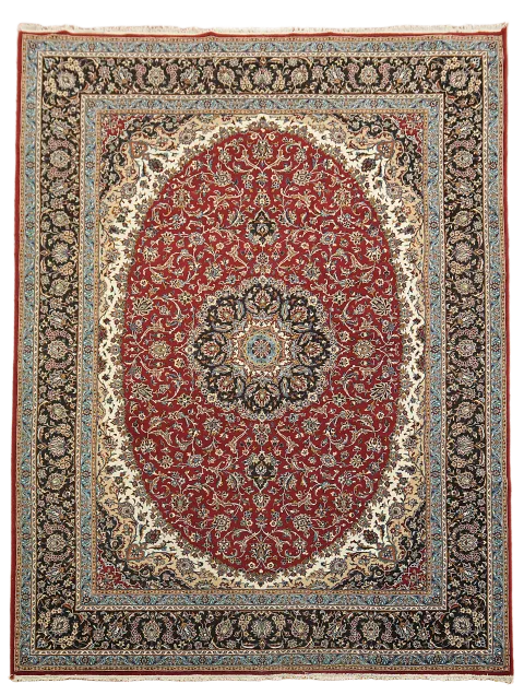 Luxurious Persian Style Rug with Elegant Medallion Design 10x13