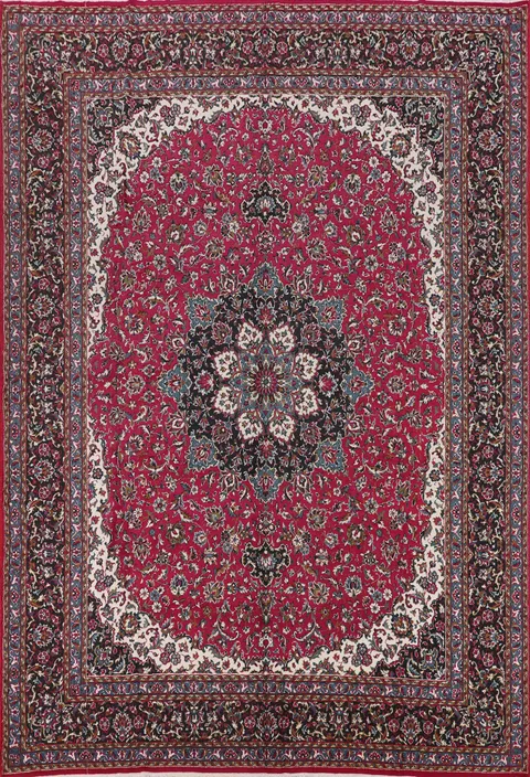 Floral Rose Kashan Turkish Area Rug 10x13