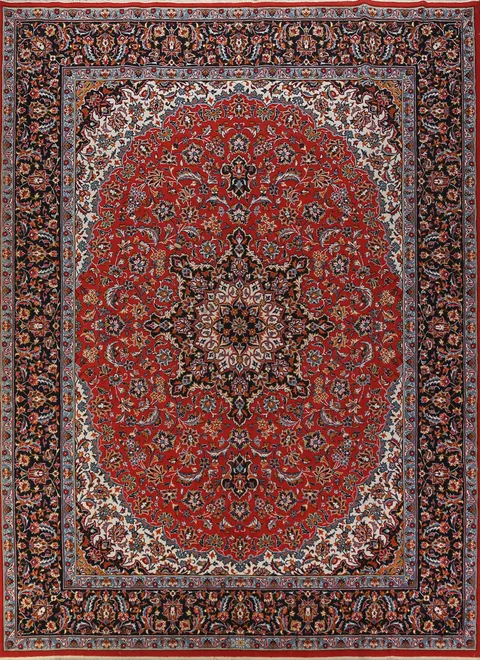 Traditional Floral Kashan Turkish Area Rug 10x13