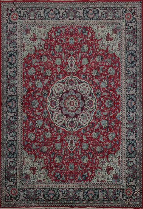 Classic Heritage Kashan Area Rug 10x13 with Floral Details